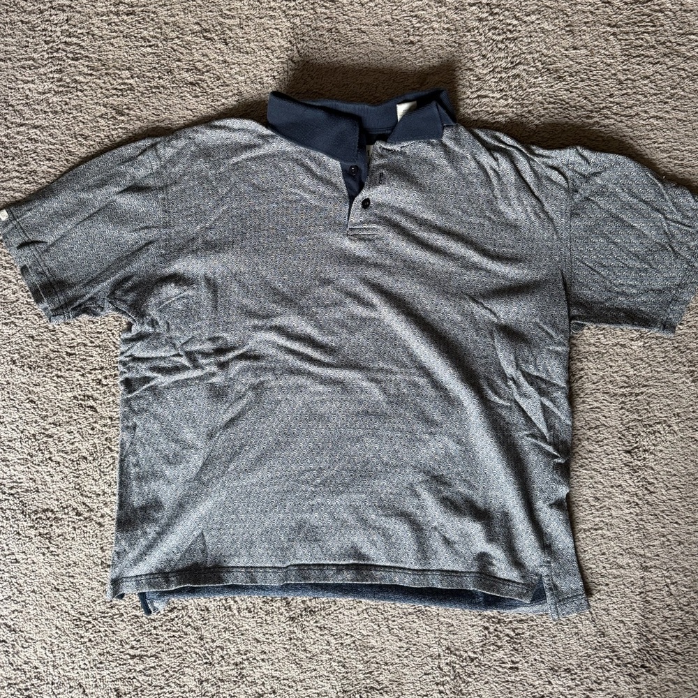 Vintage Tehama Navy and Gray Sweater